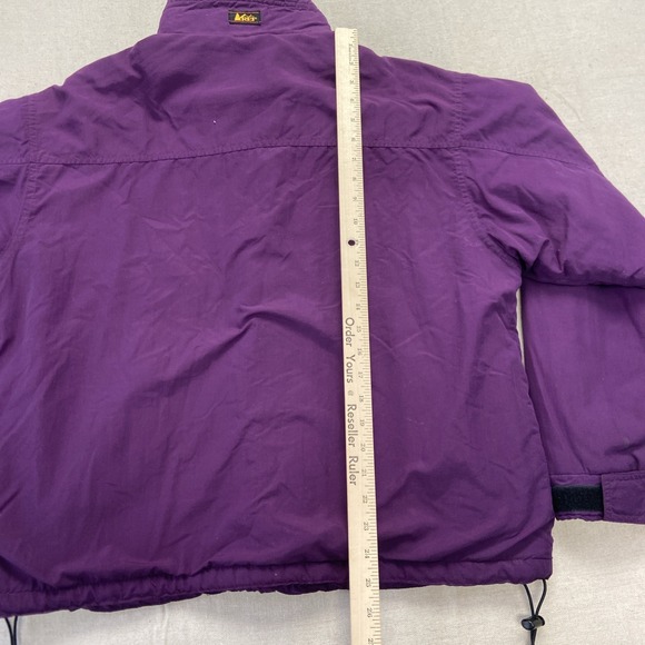 Vintage REI Bomber Jacket Womens L Purple Fleece Lined 90s Gorpcore - Picture 4 of 8